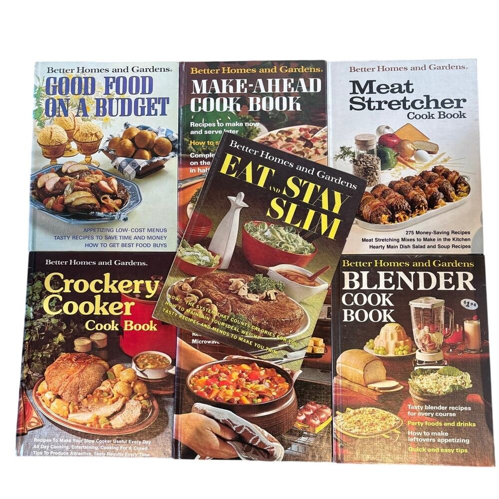 Lot of 7 Books from 1970's Better Homes & Gardens Cookbook Test Kitchen Series